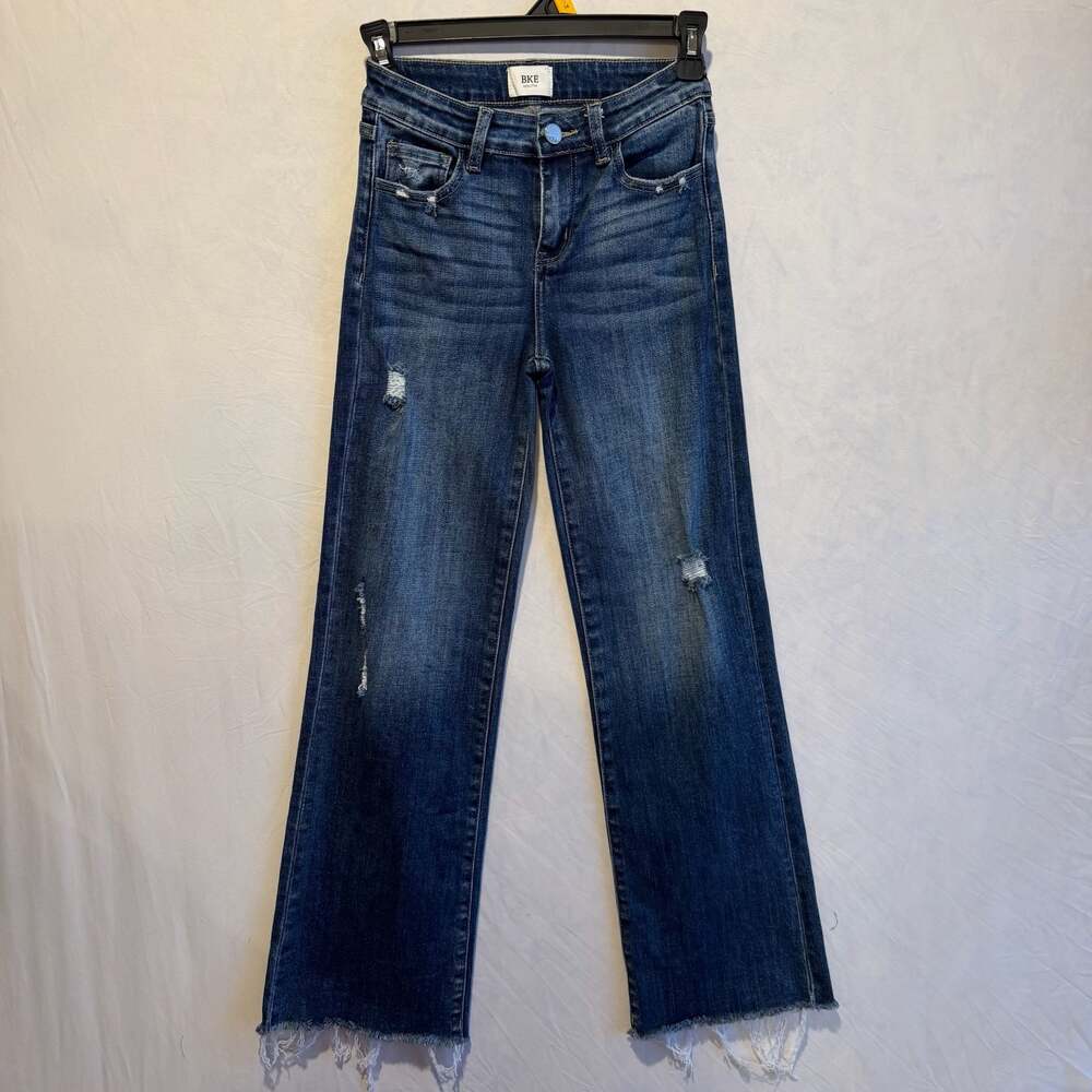 BKE Youth Mini Billie Wide Leg Stretch Distressed Jeans